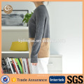 Contrast color women cashmere design of hand knitting sweater